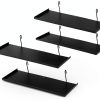 Yaocom Black Grid Wall Shelf 4‑Piece Model XIE3854 15.75 x 5.91 Inches-0