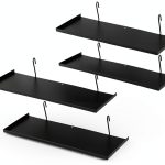 Yaocom Black Grid Wall Shelf 4‑Piece Model XIE3854 15.75 x 5.91 Inches-0