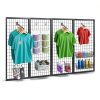 NectaCol Black Metal Gridwall Panel 3‑Pack Wall‑Mounted Organizer-6