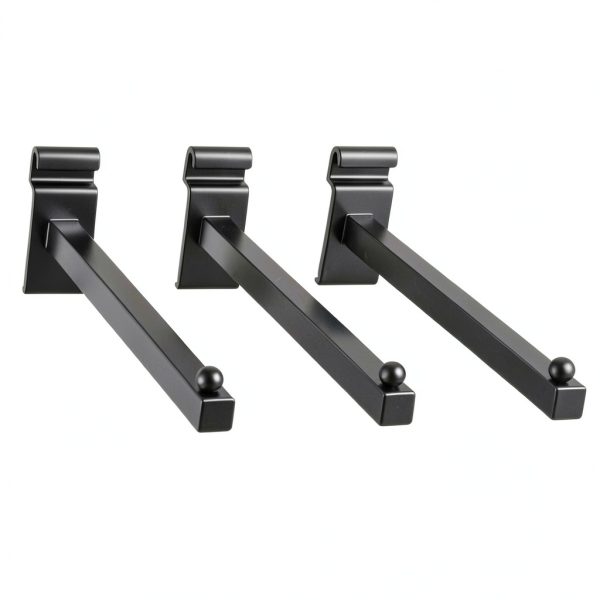 Oudain Black Gridwall Hook Set 20pcs Straight Square Tube Hangers 12in-3