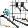 Oudain Black Gridwall Hook Set 20pcs Straight Square Tube Hangers 12in-5