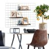 Yaocom Black Grid Wall Shelf 4‑Piece Model XIE3854 15.75 x 5.91 Inches-3