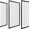 NectaCol Black Metal Gridwall Panel 3‑Pack Wall‑Mounted Organizer-0