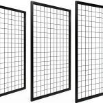 NectaCol Black Metal Gridwall Panel 3‑Pack Wall‑Mounted Organizer-0