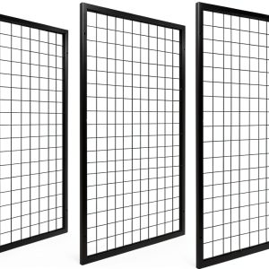 NectaCol Black Metal Gridwall Panel 3‑Pack Wall‑Mounted Organizer-0