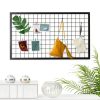 NectaCol Black Metal Gridwall Panel 3‑Pack Wall‑Mounted Organizer-1