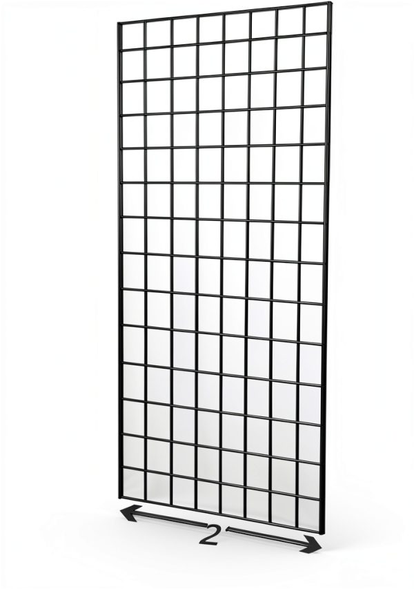 NEESEEYEE Heavy Duty Metal Grid Panel Wall Mount 2x4 Pack of 4 Black-1