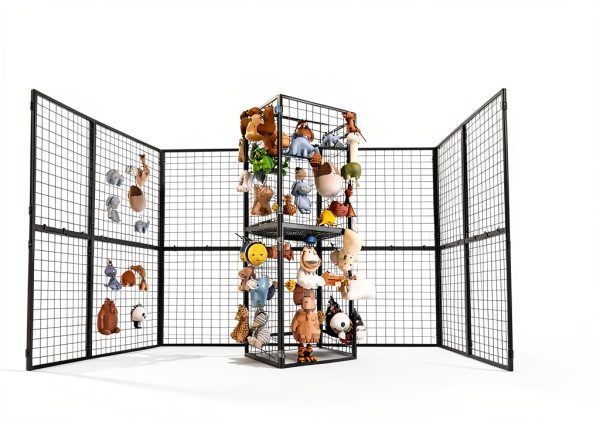 Gridwall Display RCZSCBK 2ZD-WG22 Black Foldable 48x60in Heavy Duty-4
