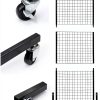 Grid Wall Shelf 3‑Piece Black Metal Rack by Eastern Tree – 2.5×6 ft-3