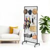 Grid Wall Shelf 3‑Piece Black Metal Rack by Eastern Tree – 2.5×6 ft-1
