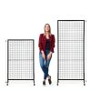 Grid Wall Shelf 3‑Piece Black Metal Rack by Eastern Tree – 2.5×6 ft-4