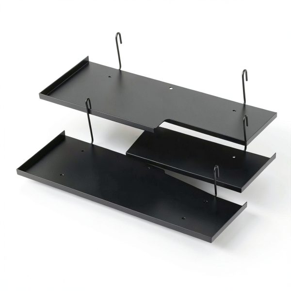 Yaocom Black Grid Wall Shelf 4‑Piece Model XIE3854 15.75 x 5.91 Inches-5