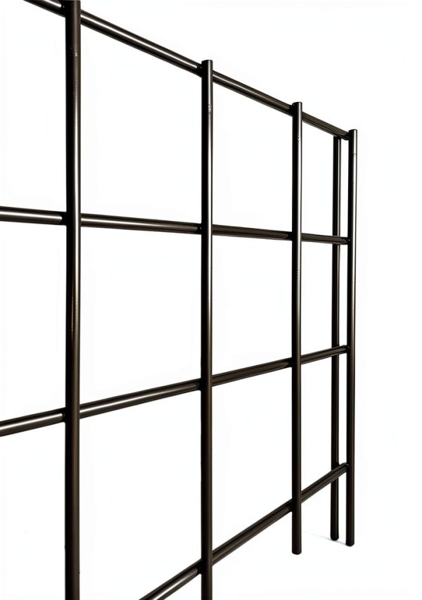 NEESEEYEE Heavy Duty Metal Grid Panel Wall Mount 2x4 Pack of 4 Black-3