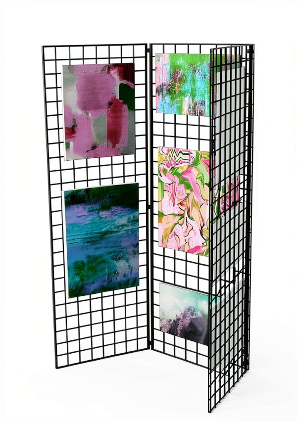 Only Hangers Black Gridwall Panel 3‑Piece Set 72"H x 24"W Grade-1