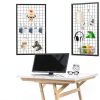 NectaCol Black Metal Gridwall Panel 3‑Pack Wall‑Mounted Organizer-5