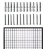 NectaCol Black Metal Gridwall Panel 3‑Pack Wall‑Mounted Organizer-2
