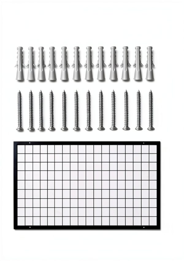 NectaCol Black Metal Gridwall Panel 3‑Pack Wall‑Mounted Organizer-2
