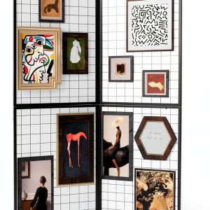Gridwall Display RCZSCBK 2ZD-WG22 Black Foldable 48x60in Heavy Duty-0