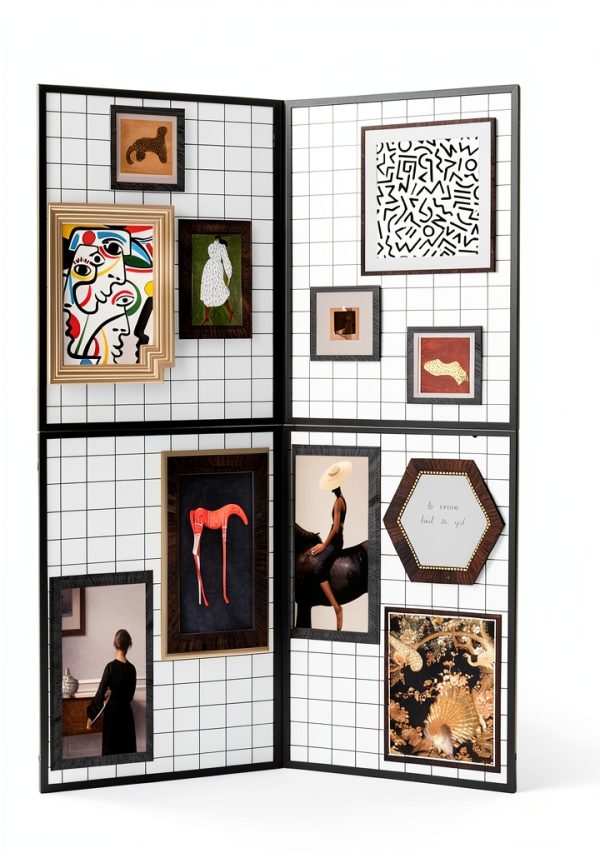 Gridwall Display RCZSCBK 2ZD-WG22 Black Foldable 48x60in Heavy Duty-0