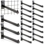Oudain Black Gridwall Hook Set 20pcs Straight Square Tube Hangers 12in-0